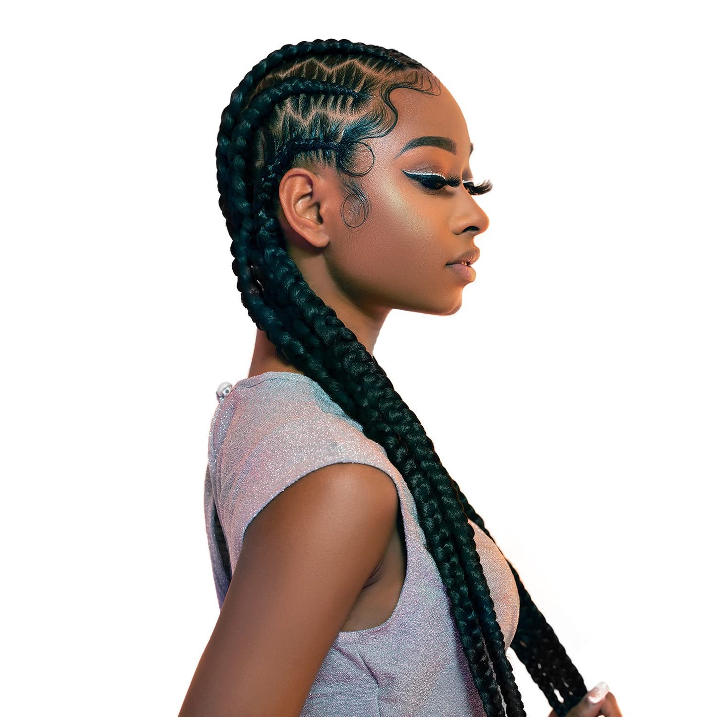 Sensationnel Xpression prestretched braiding hair - Kanekalon flame retardant smooth yaki braid hair extension 6X 58 inch (Color:1B OFF BLACK)