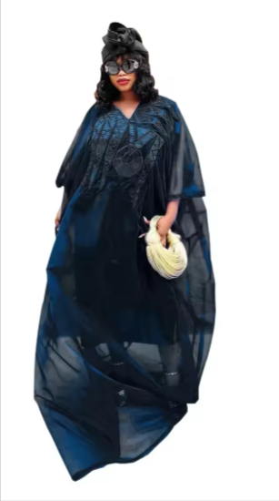 African Attire For Women Abaya Embroidery Plus Size Elegant Party Church Dress